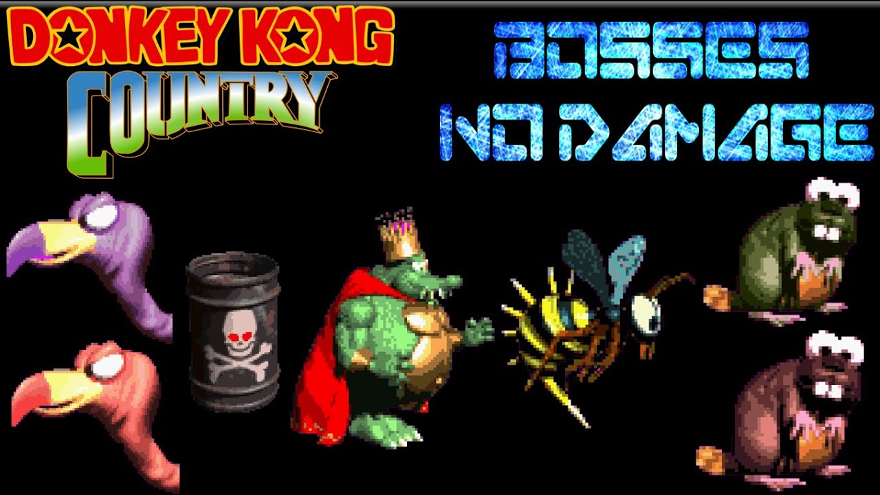 Donkey Kong Country - (SNES) - Bosses only - No Damage