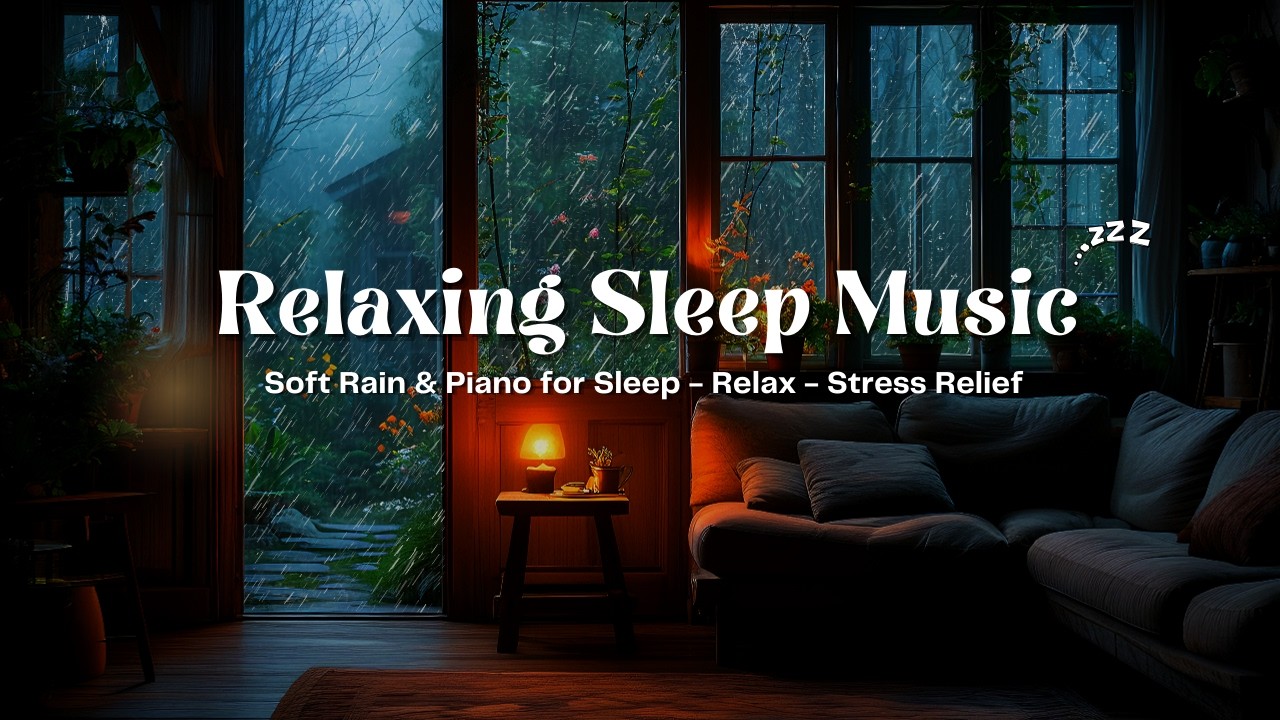 🌧️ Rain Sounds for Sleeping Tonight 🌙 Calm Piano Music for Deep Sleep & Anxiety Relief Tonight