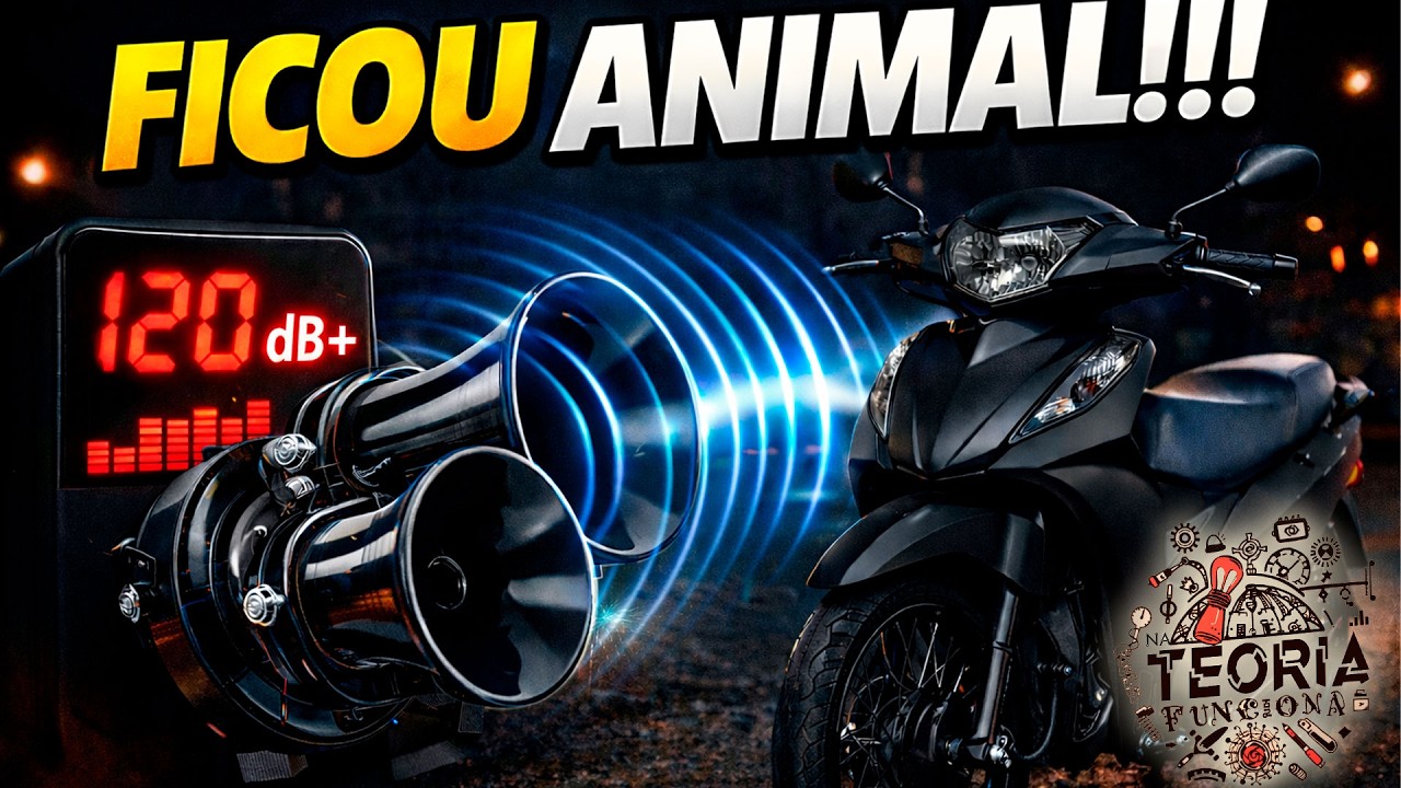COLOQUEI buzina de CARRO na MOTO… FICOU ANIMAL!