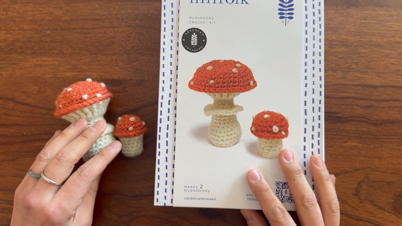Crochet Mushroom: Gills & Stem Finale (Rounds 17–18)