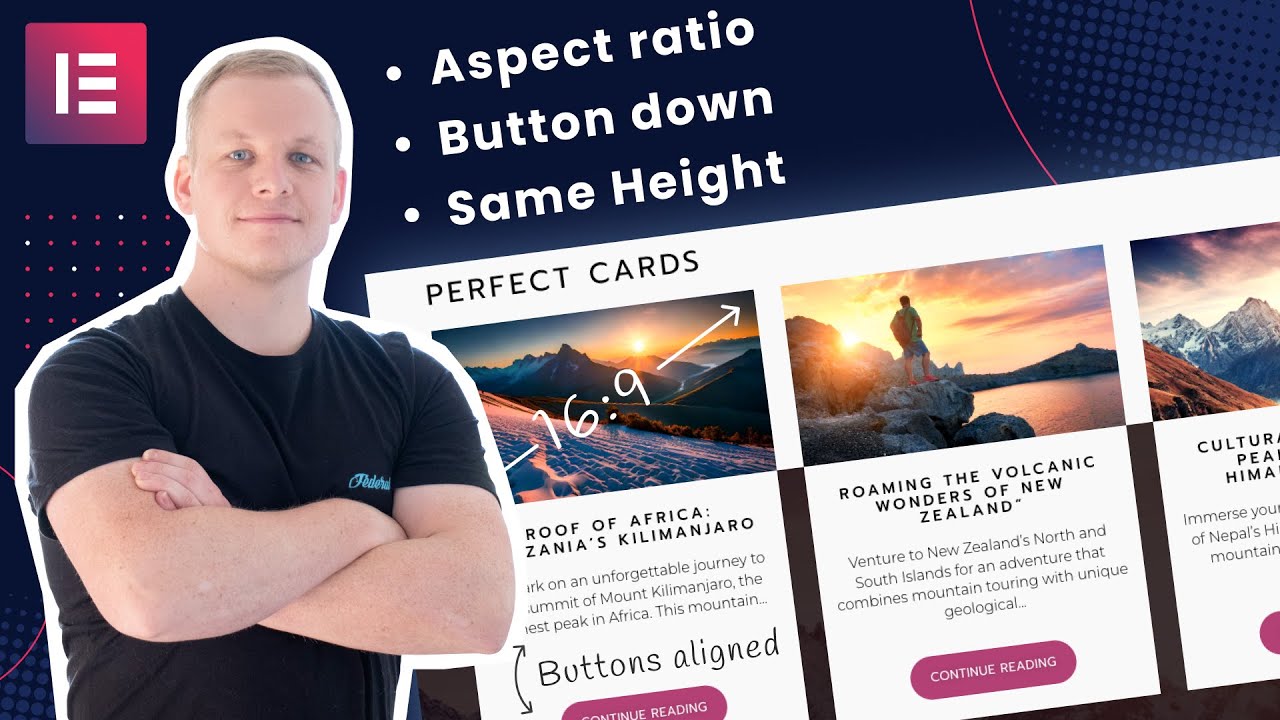 Cards in Elementor: Image Aspect Ratio, Same Height & Button Alignment Fixes