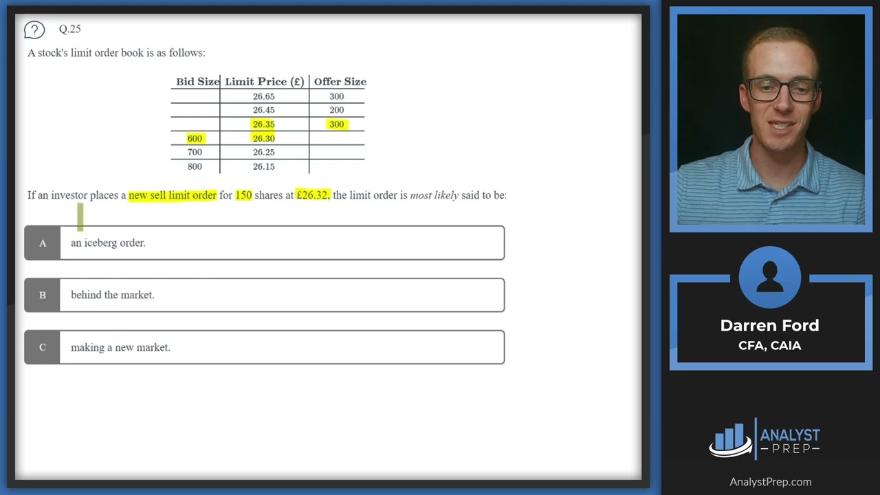 Mock Exam #1B – Question 21 - 30 | CFA® Level I Exam Preparation | AnalystPrep