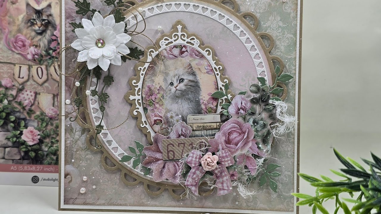Cardmaking with CCL-ES-CD1007 and a cat's secret from  Studiolight