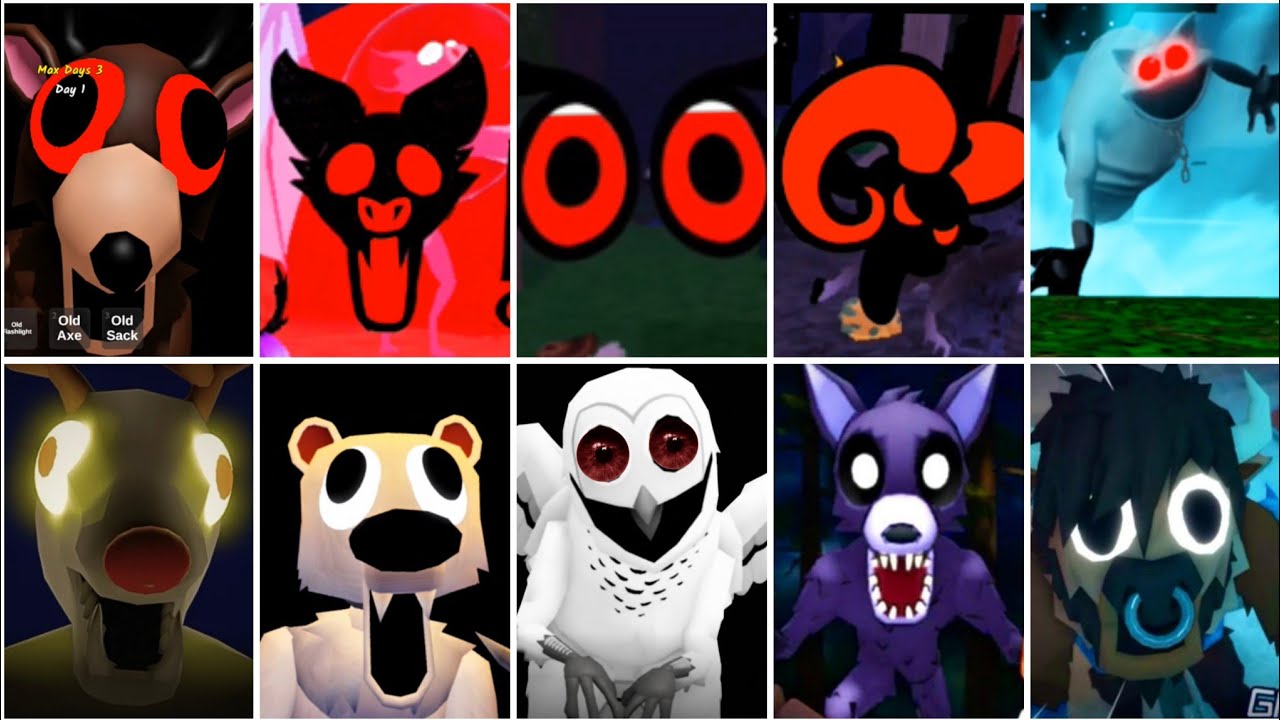 99 Night In The Forest & Arctic & Winter & Wild West & Cave [ Bat ] All Jumpscares Game Play 