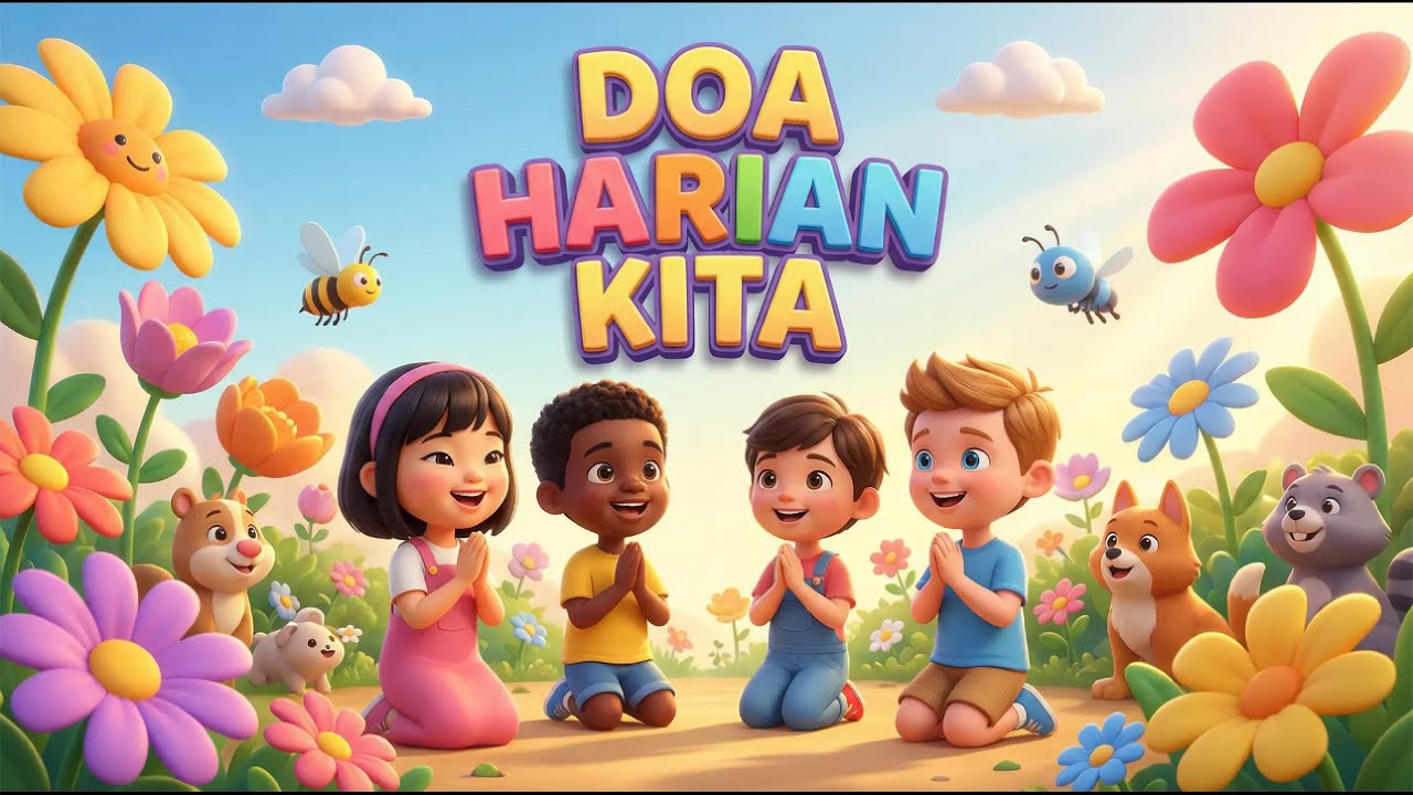 Lagu Anak Islami Terbaru 2026 - Doa Harian Kita (Doa Makan, Tidur & Orang Tua) + Lirik