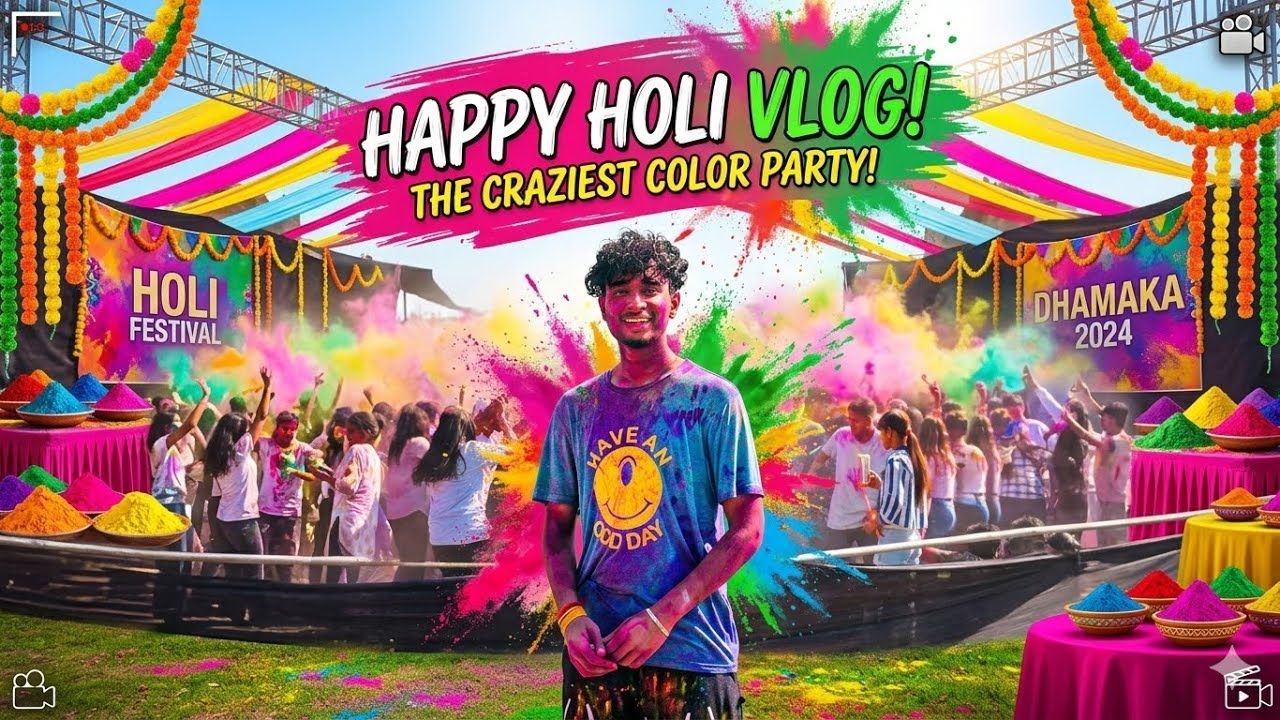 HAPPY HOLI VLOG 🎨💦🎥