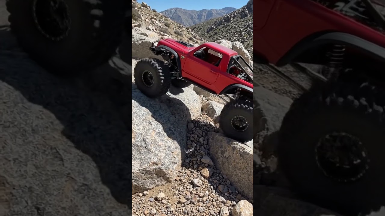 rc rock crawler 4x4 in mountain off road monster level #rcoffroad #rcaddict