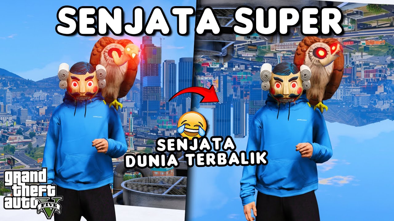PRANK YOUTUBER GTA 5 PAKE SENJATA KAMERA TERBALIK - GTA 5 ROLEPLAY