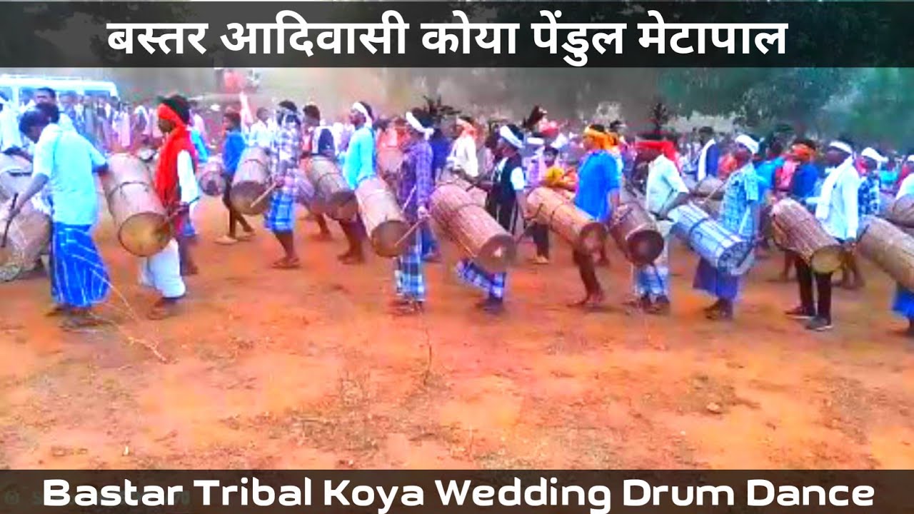 बस्तर आदिवासी कोया पेंडुल मेटापाल || Bastar Tribal Koya Wedding Drum Dance