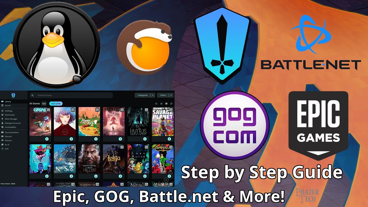 Linux Gaming Guide - Heroic Games Launcher & Lutris (Epic, GOG, Battle.net, & more)