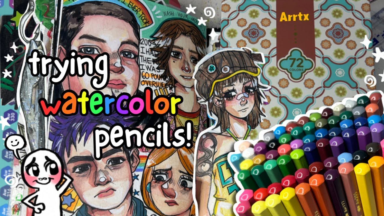 WATERCOLOR PENCILS?? Let's try THEM! | Arrtx Collab