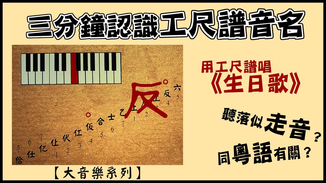 三分鐘認識工尺譜音名【大音樂系列】（2021）