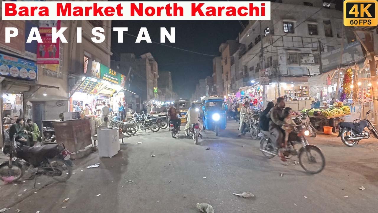 Bara Market North Karachi Walking Tour | Pakistan | Full Mooni Vlogs | 4K UHD 60FPS