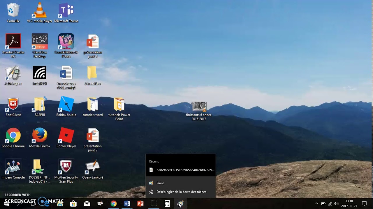 environnement Windows