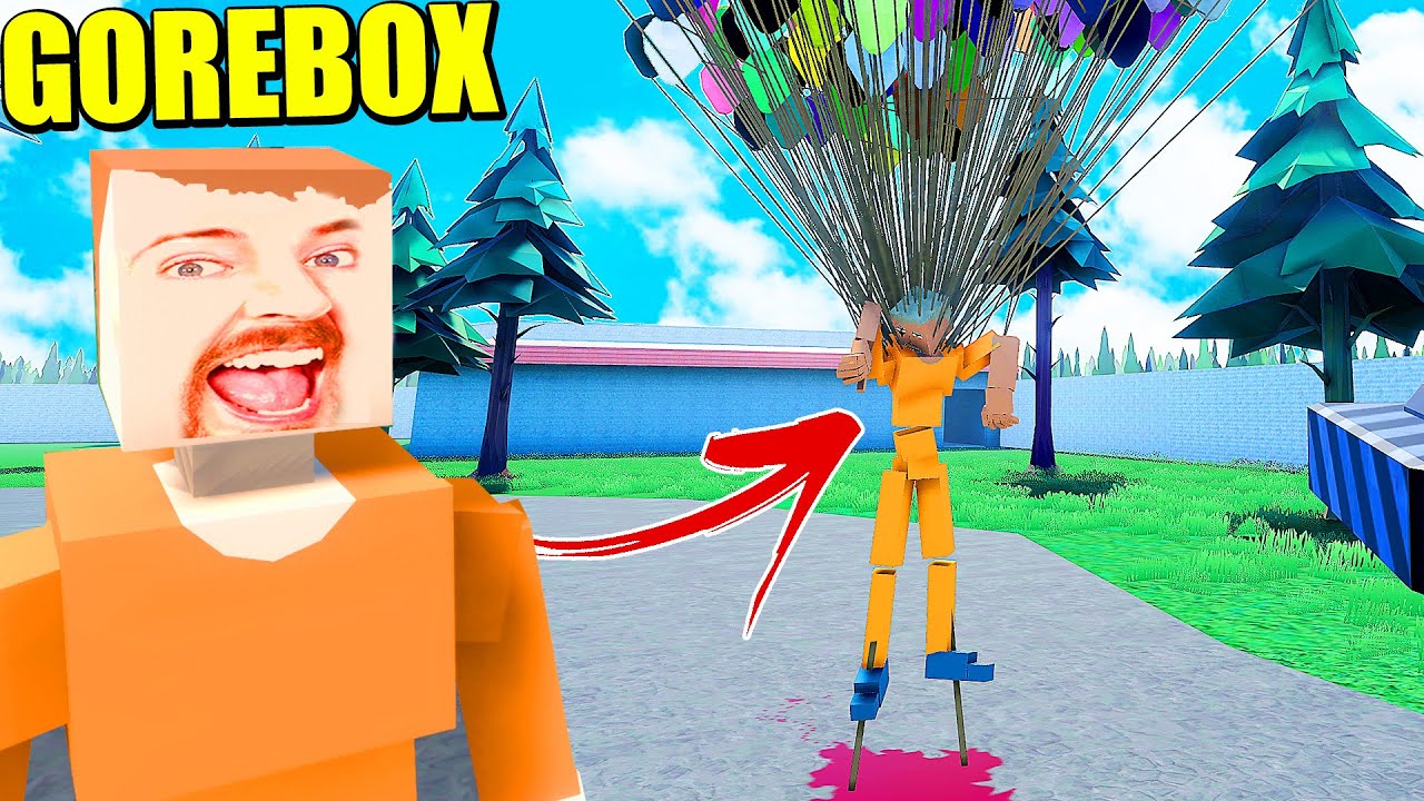 HUMANO con 1 GLOBO Vs 100.000 GLOBOS - Si Mr BEAST Fuera MALVADO - GOREBOX | Gameplay Español