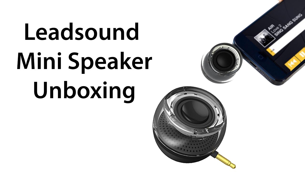 Миниатюрная колонка Leadsound со встроенным 3,5-мм разъемом. Распаковка