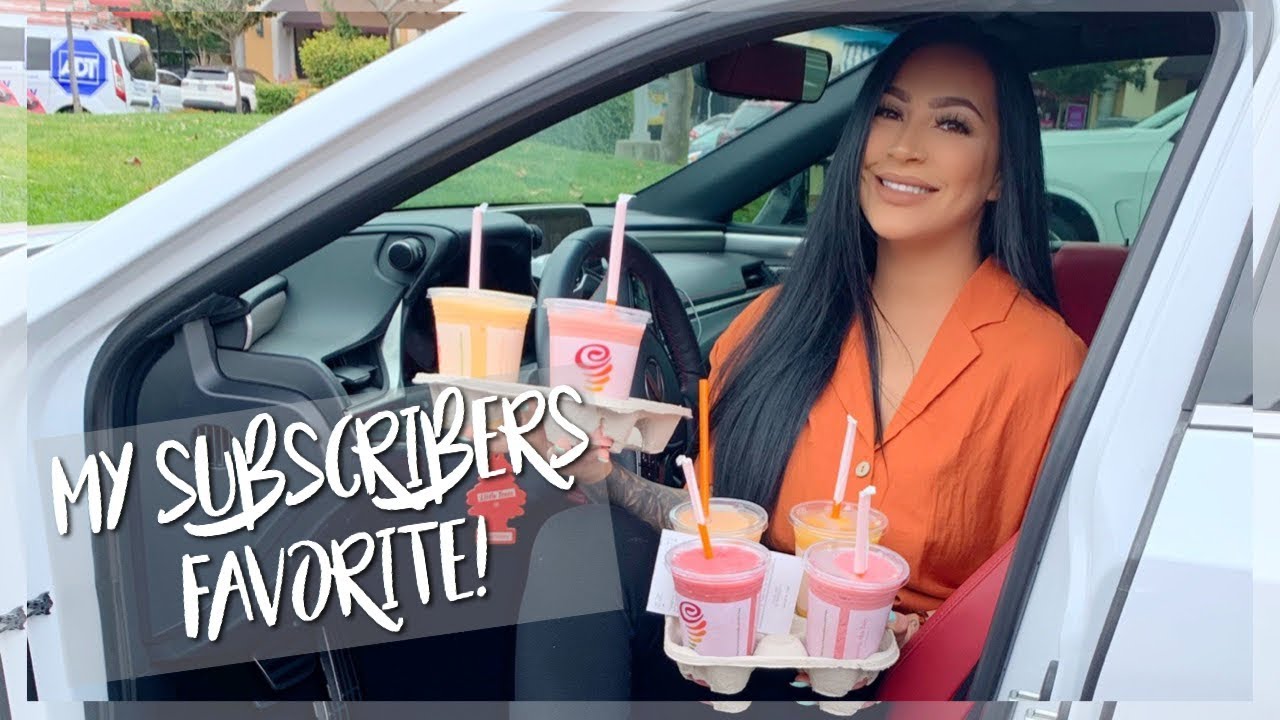TRYING MY SUBSCRIBERS FAVORITE JAMBA JUICE DRINKS