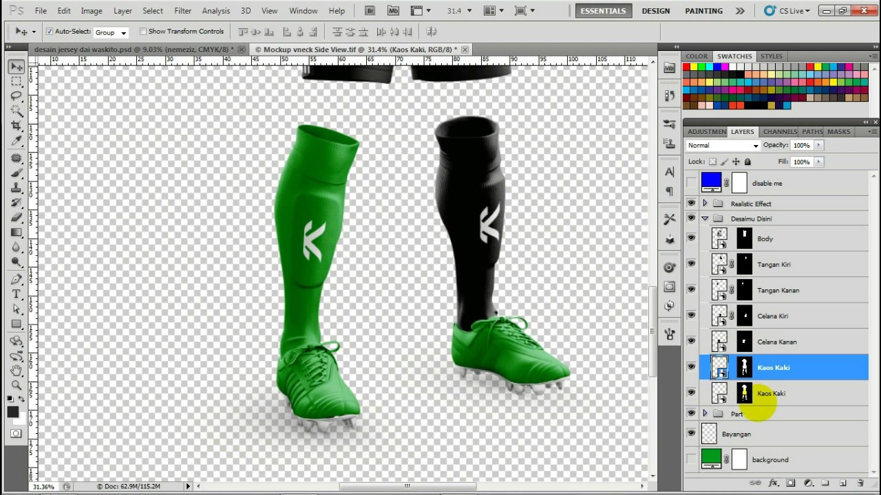 Tutorial Cara Convert Desain Jersey ke mockup