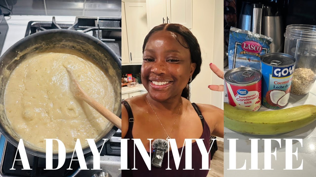 A DAY IN MY LIFE | COOKING JAMAICAN PLANTAIN PORRIDGE FOR MY NIGERIAN JAMAICAN FAMILY  #familyvlog
