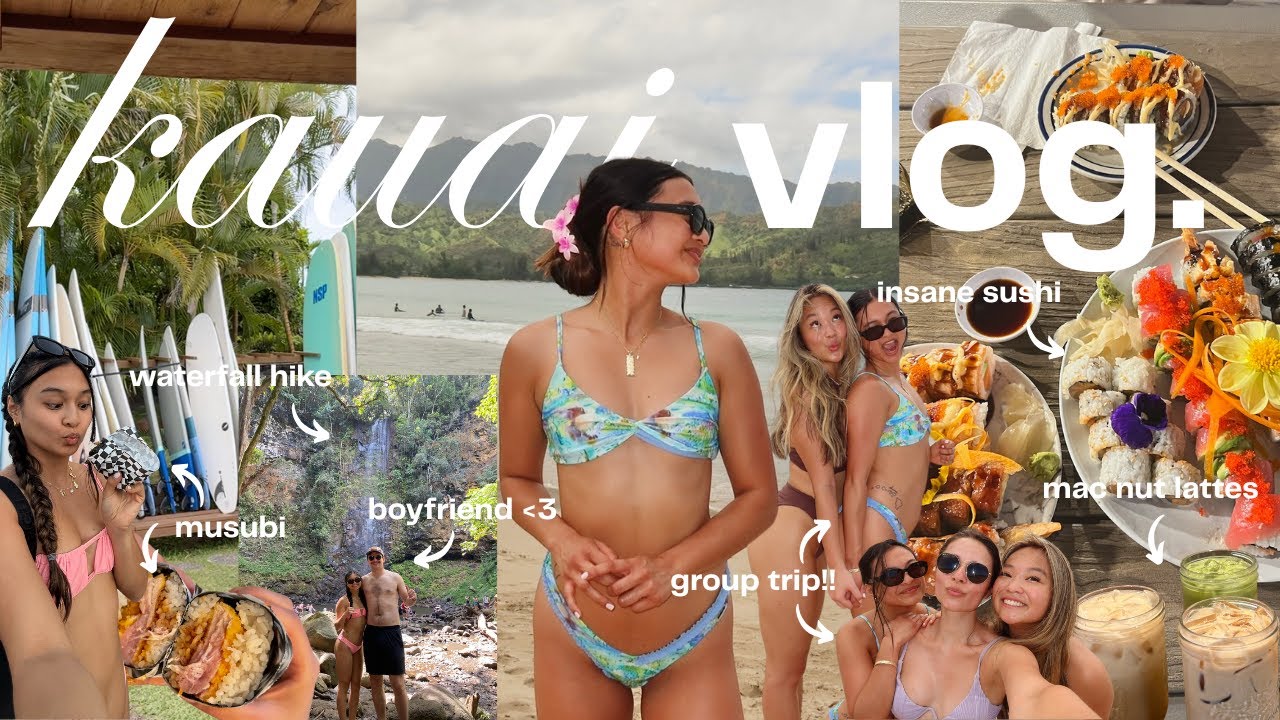 KAUAI VLOG (waterfall hike, good eats, couples trip!!) 🌴🌊🐚🌺