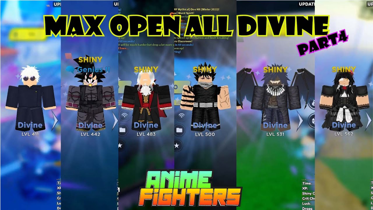 Max Open All DIVINE!! [Part4] !! Anime Fighters Simulator