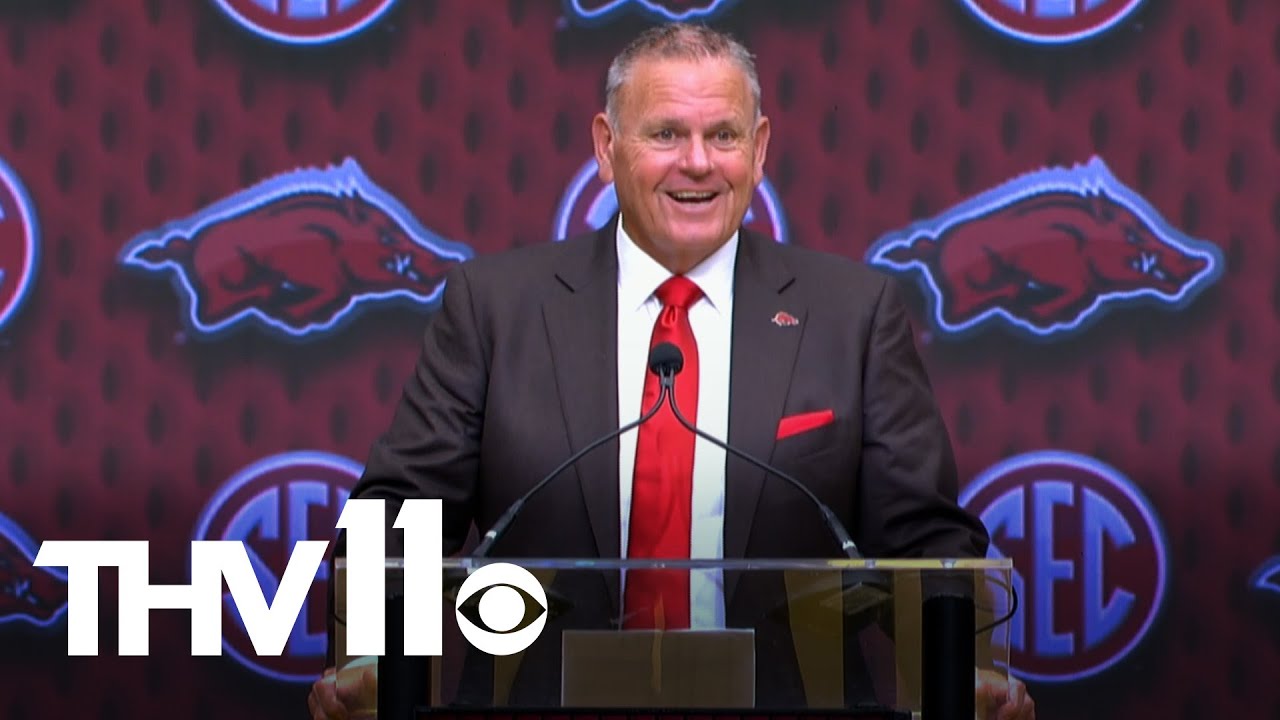 Razorbacks coach Sam Pittman speaks at SEC Media Days