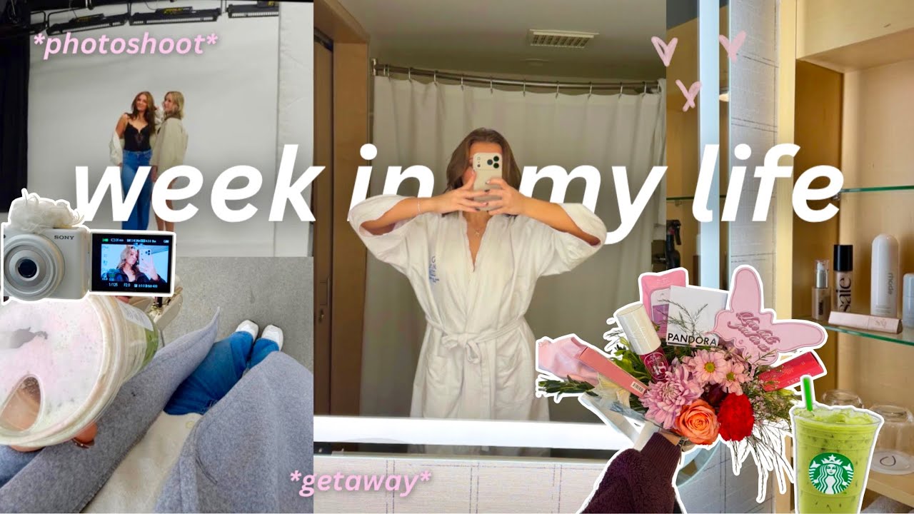a productive week in my life 💌 wknd getaway, photoshoot, sephora haul, GRWM routines