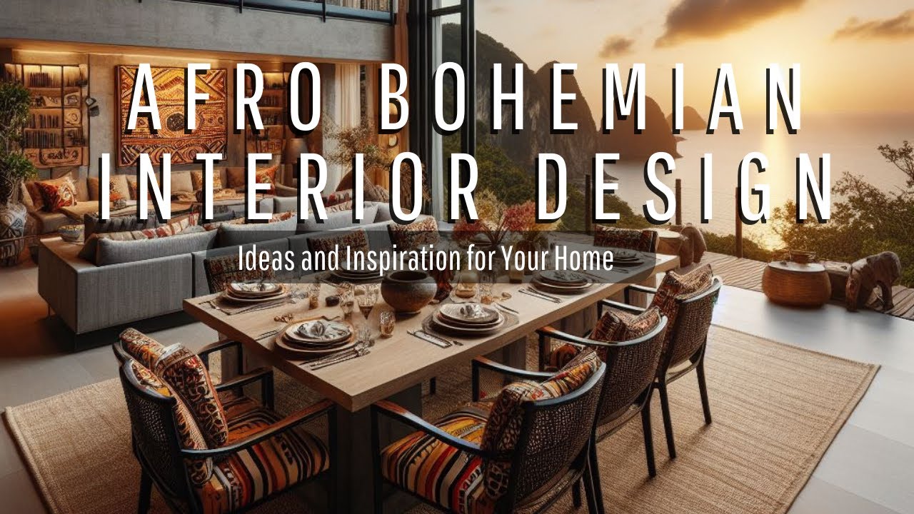 Afro Boho Home Interior Design and Decor Ideas Bedroom Livingroom Dining Patio #bohemian #afrohouse