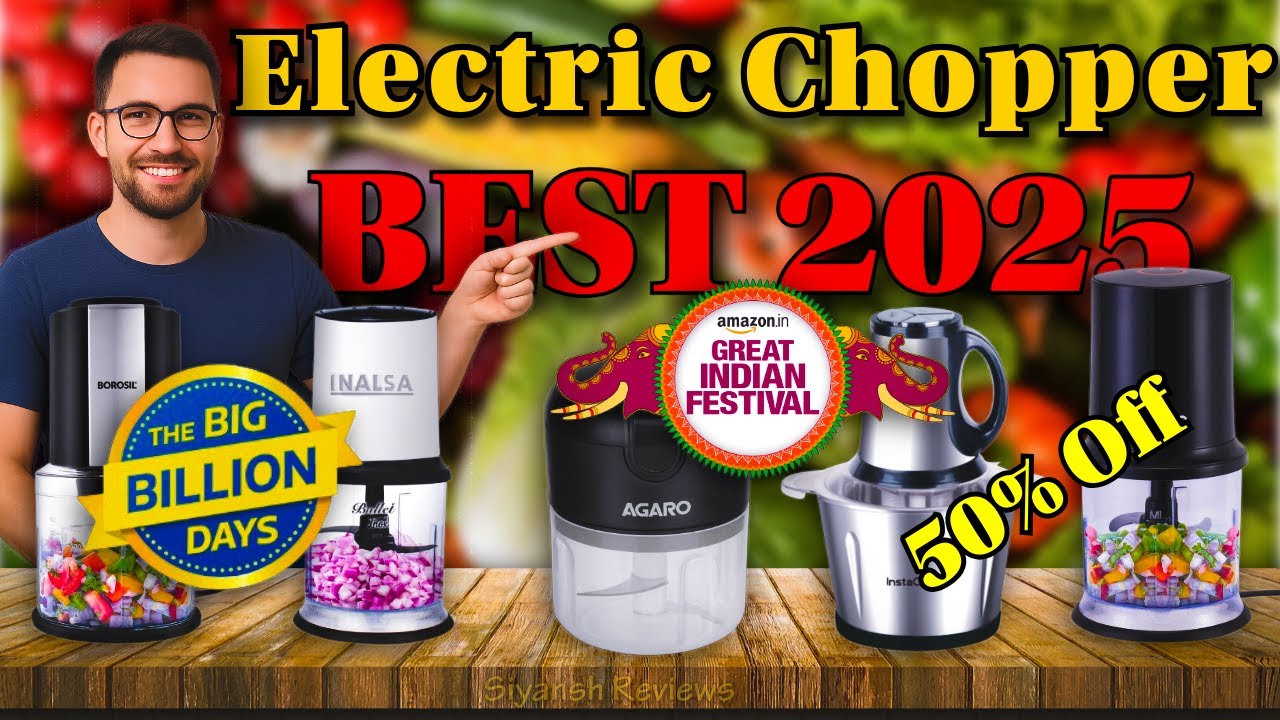 Top 5 Best Electric Vegetable Chopper in India 2025 | Inalsa, Borosil, AGARO, InstaCuppa Choppers