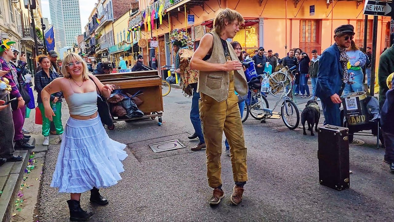 BOURBON STREET PARADE by the French Quarter Pounders - New Orleans Mardi Gras 02/18/23