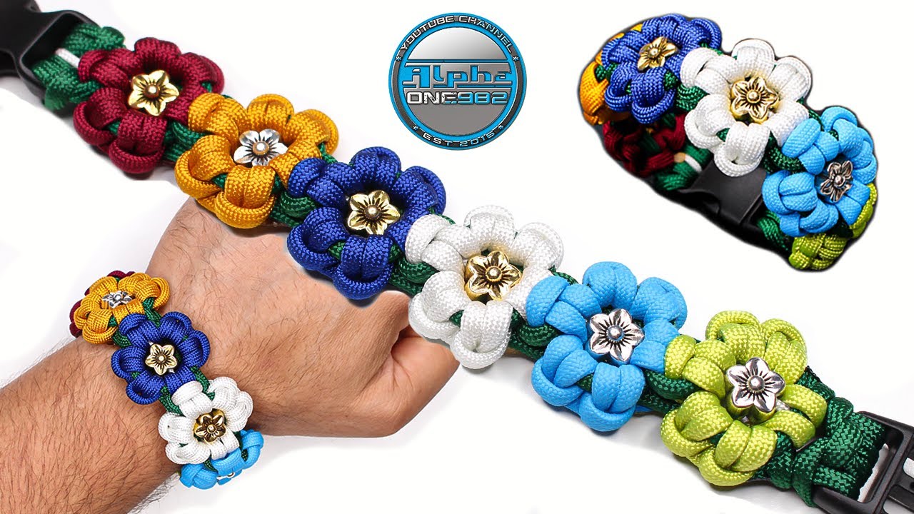 Beautiful Flowers How to Make a Paracord Bracelet Knot Tutorial