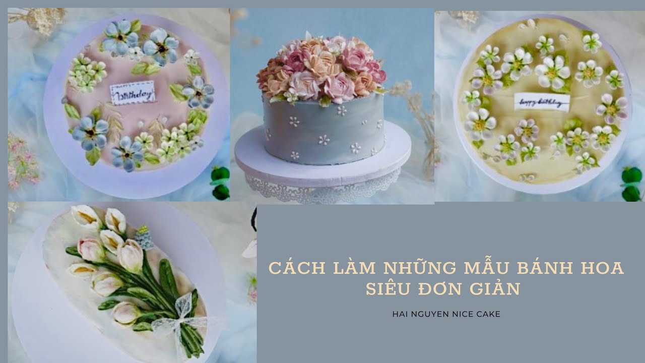 Cách Trang Trí Những Chiếc Bánh Hoa Đơn Giản Mà Đẹp Nhẹ Nhàng