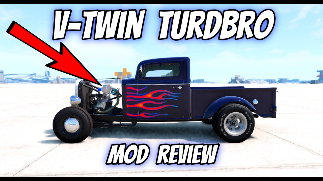 V-Twin Engine Rat Rod Mod Review - BeamNG.drive