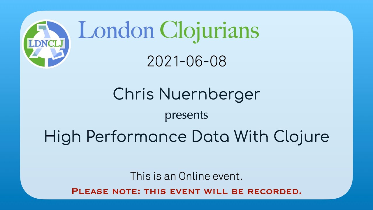 High Performance Data With Clojure Chris Nuernberger
