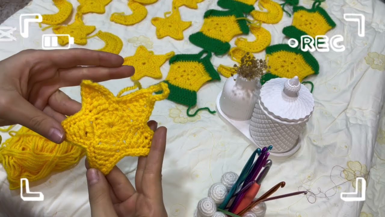 #حياكة زينه رمضان 🌙 الهلال 