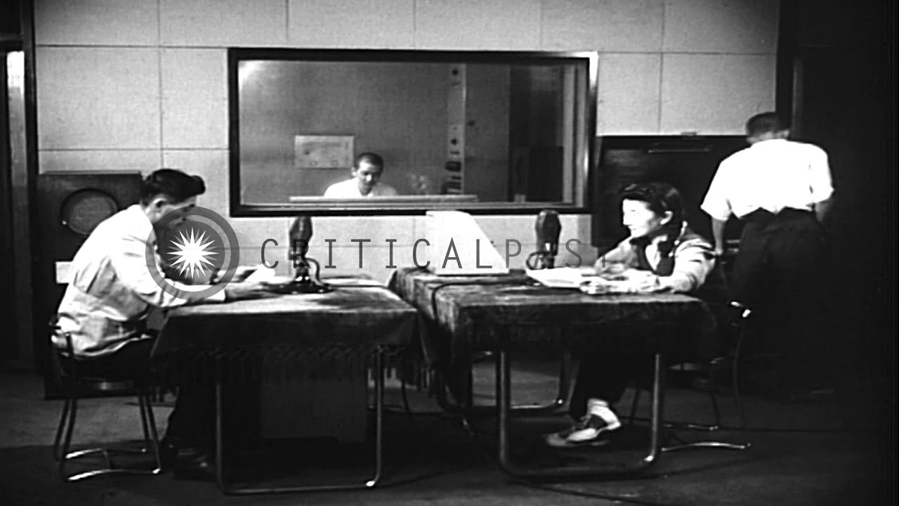 Re-enacted Radio Tokyo broadcast featuring Iva Ikuko Toguri as 'Orphan Ann' HD Stock Footage