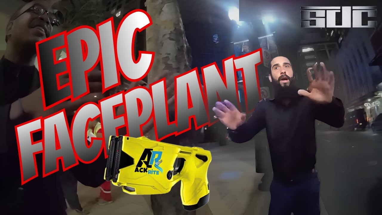 Suspect Faceplants While Being Tased