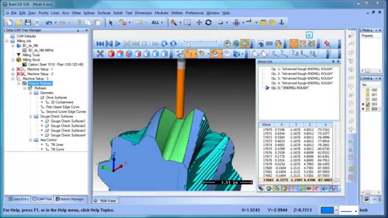 BobCAD CAM V26 4 Axis Pro