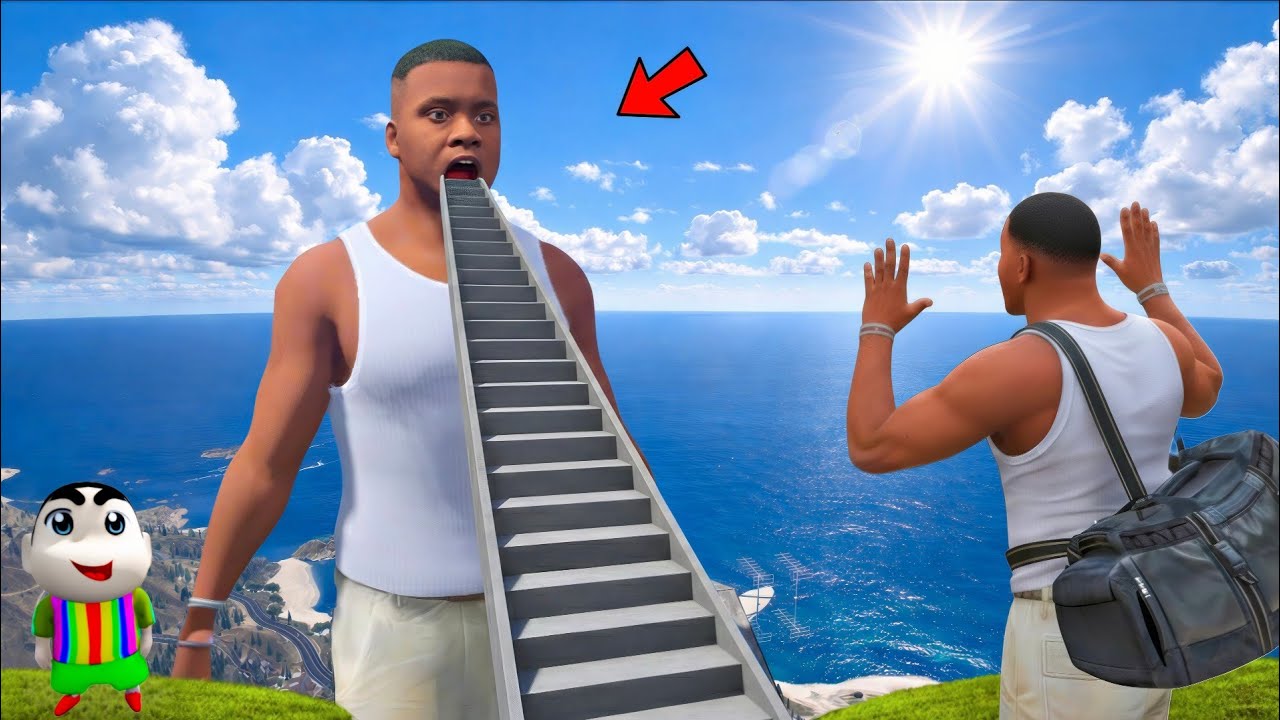 FRANKLIN FOUND A STAIRWAY TO FRANKLIN'S MOUTH IN GTA 5