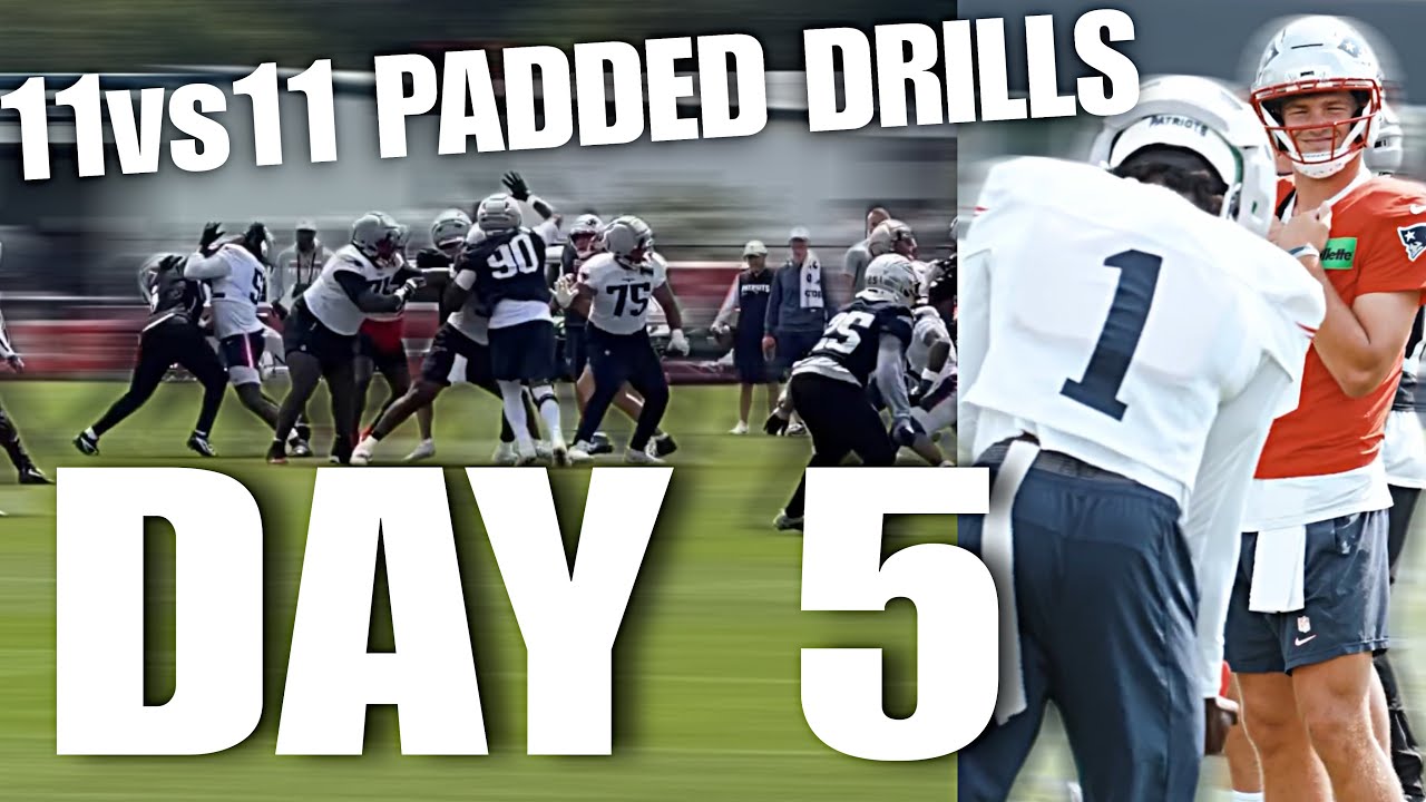 New England Patriots INTENSE PADDED 11v11 DRILLS @ Training Camp HIGHLIGHTS DAY 5: AJ Brown, Maye