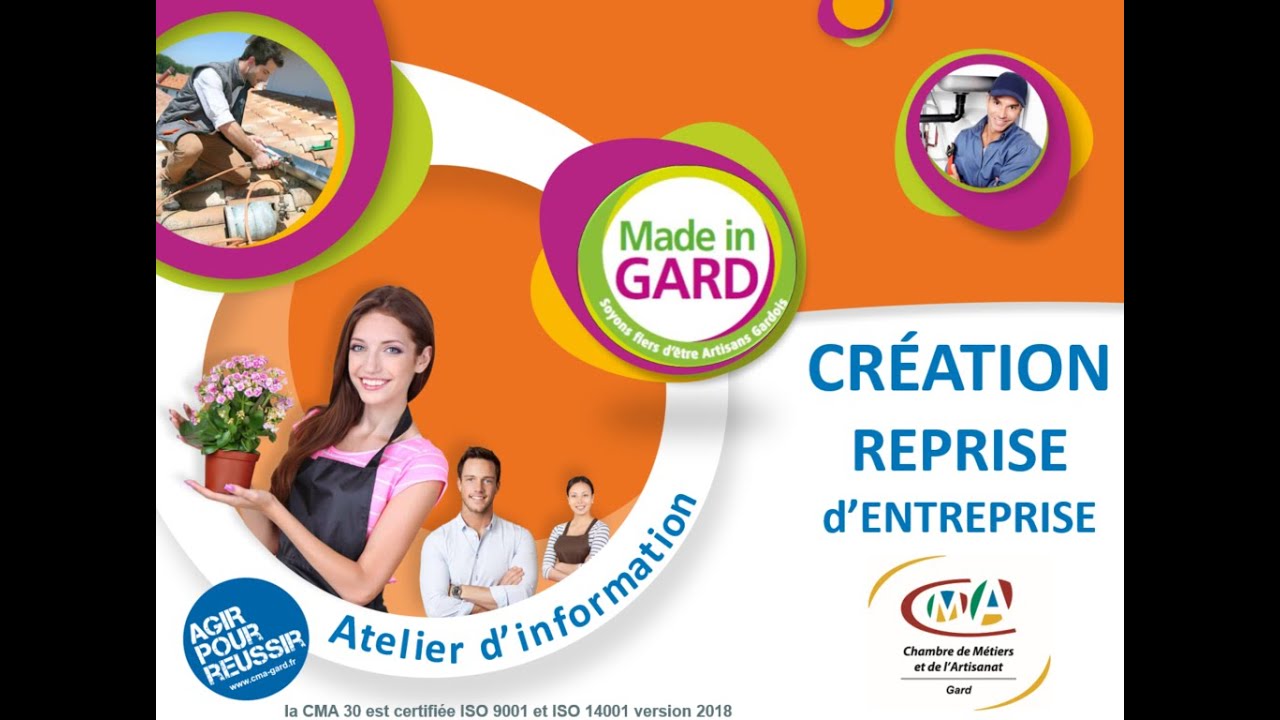 CMA 30 - Atelier d'information sur la création et reprise d'entreprises.