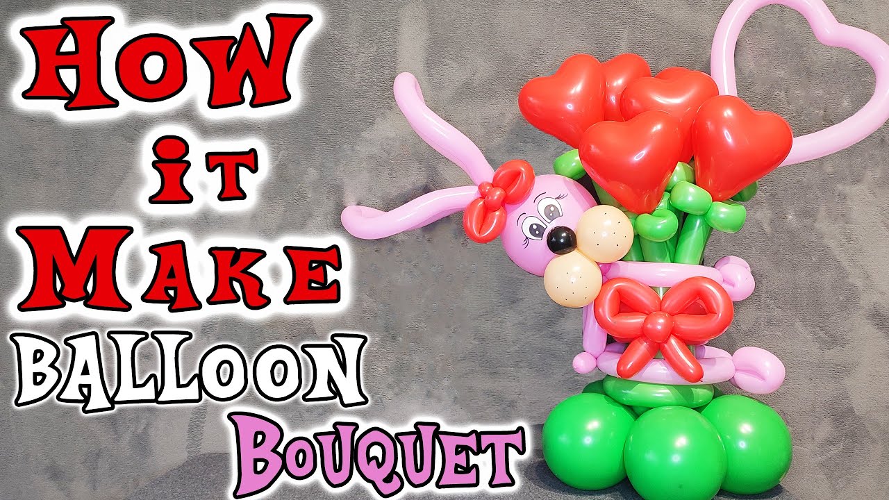 Valentine's Day Balloons Bouquet | DIY Balloon Bouquet | How To Make A Balloon Flower Bouquet