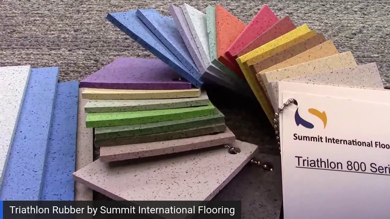 Triathlon Decorative Rubber Flooring by Summit International Flooring