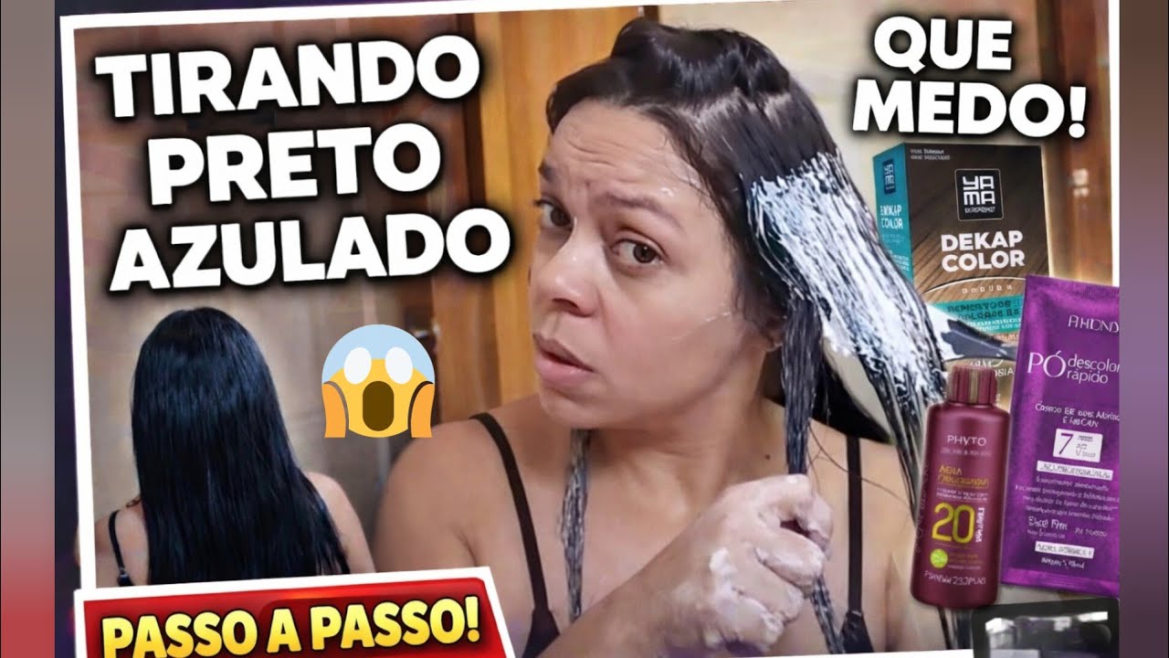 Tirando o preto- 1° DESCOLORAÇÃO  #dekapcolor #cabelo #chocolate