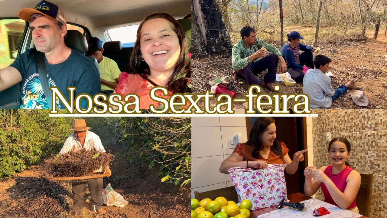 Começando o Dia Varrendo Café e Terminando em Poços de Caldas/ Ganhei Presentes 