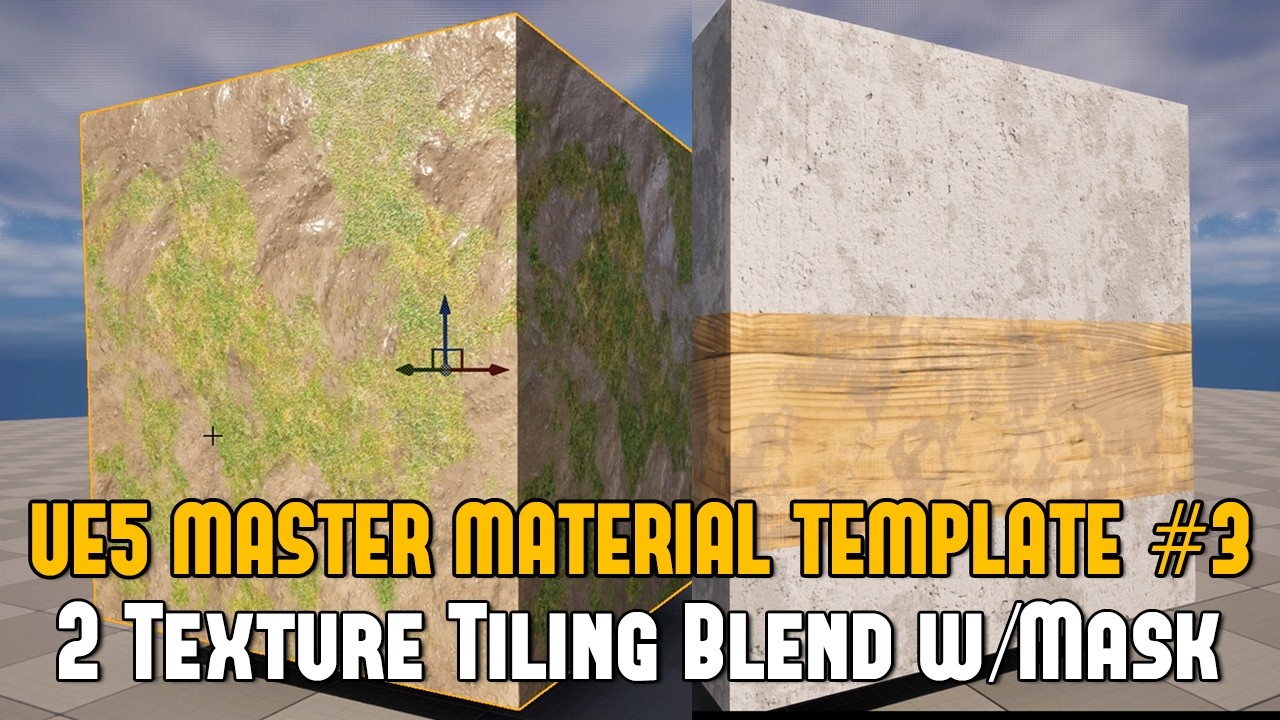 UE5 Master Material Template 03: 2 Texture Tiling Blend w/Mask for Environments (WoLD Patreon)