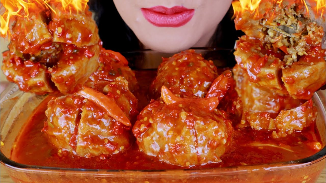ASMR BAKSO MERCON DALAM KUAH LAVA PEDAS | ASMR MUKBANG INDONESIA