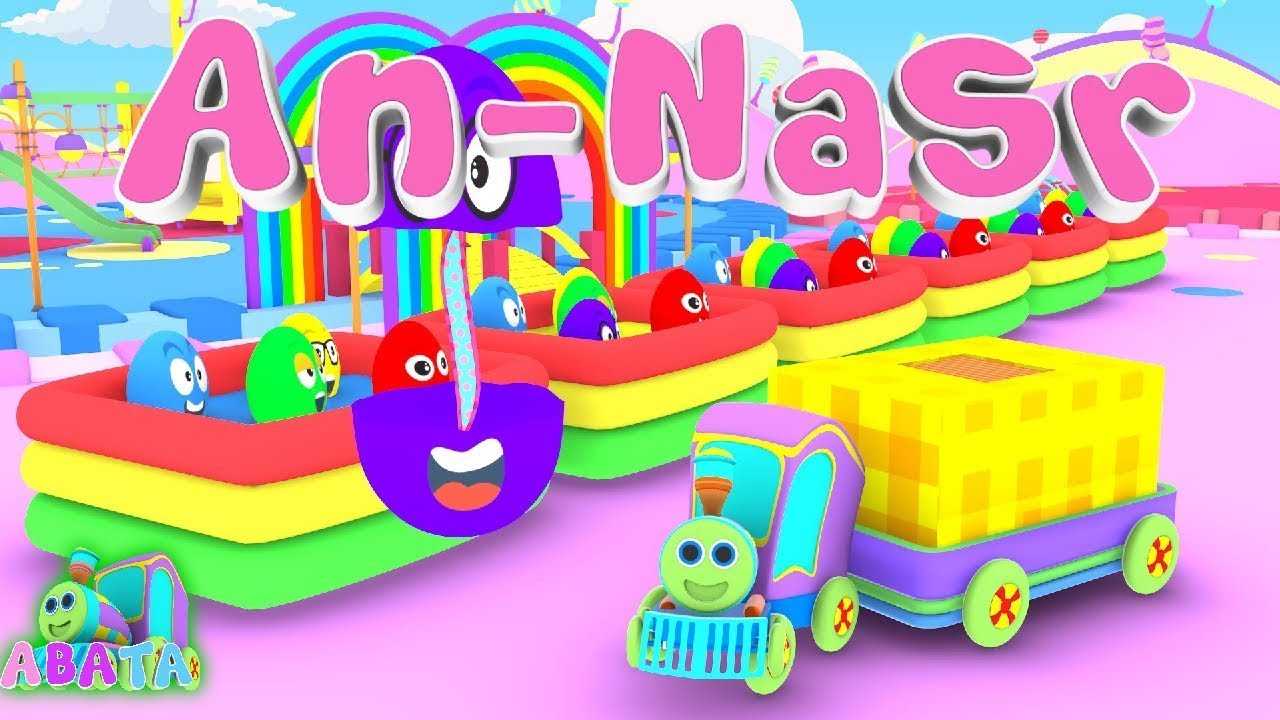 Murottal Juz Amma An Nasr Animation 3D Learning Letters Arabic Alphabet | Abata