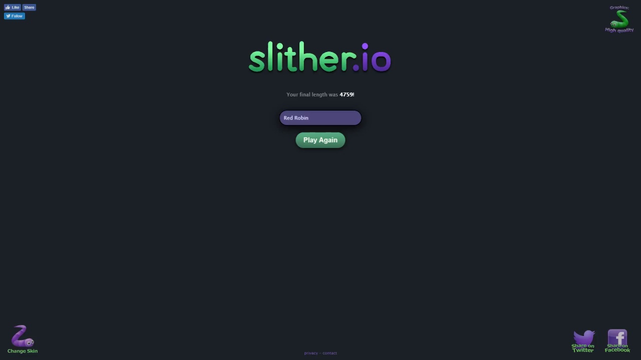 Slitherio stream - Choose a name for the next snake