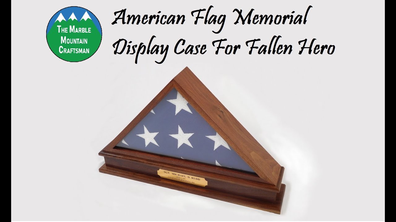 American Flag Memorial Display Case For Fallen Hero